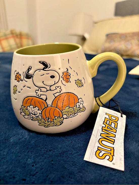 Peanuts Other - NWT Peanuts Snoopy Happy Fall Pumpkin Leaves Ceramic Mug